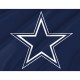 Dallas Cowboys flag flying outdoors with the iconic star logo in blue and white.