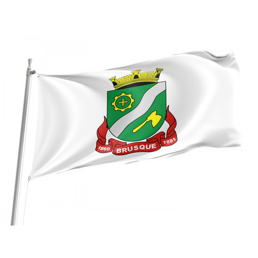 Flag Brusque City, Santa Catarina, Flag 3x5 outdoor - Flags for outside, Unique Design Print, Double Seams, Bright Colours, Reinforced Fabric, Size - 3x5Ft / 90x150cm, Garden flags