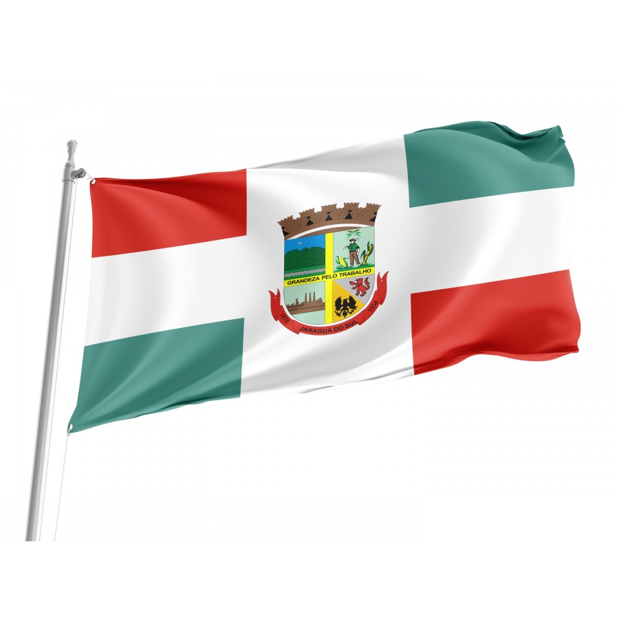 Flag Jaraguá do Sul, State Santa Catarina, Flag 3x5 outdoor - Flags for outside, Unique Design Print, Double Seams, Bright Colours, Reinforced Fabric, Size - 3x5Ft / 90x150cm, Garden flags