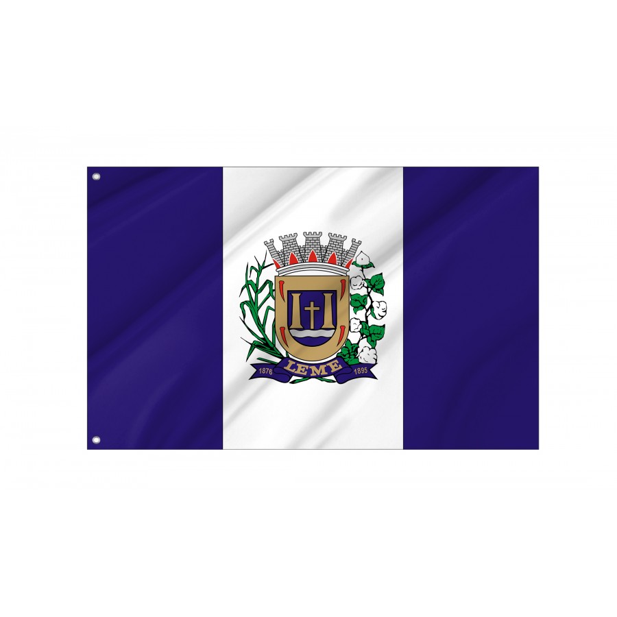 Flag Leme, State Sao Paulo, Flag 3x5 outdoor - Flags for outside, Unique Design Print, Double Seams, Bright Colours, Reinforced Fabric, Size - 3x5Ft / 90x150cm, Garden flags
