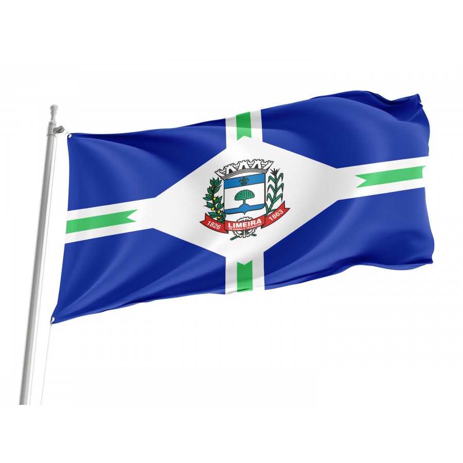 Flag Limeira, State Sao Paulo, Flag 3x5 outdoor - Flags for outside, Unique Design Print, Double Seams, Bright Colours, Reinforced Fabric, Size - 3x5Ft / 90x150cm, Garden flags