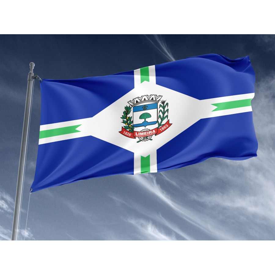 Flag Limeira, State Sao Paulo, Flag 3x5 outdoor - Flags for outside, Unique Design Print, Double Seams, Bright Colours, Reinforced Fabric, Size - 3x5Ft / 90x150cm, Garden flags