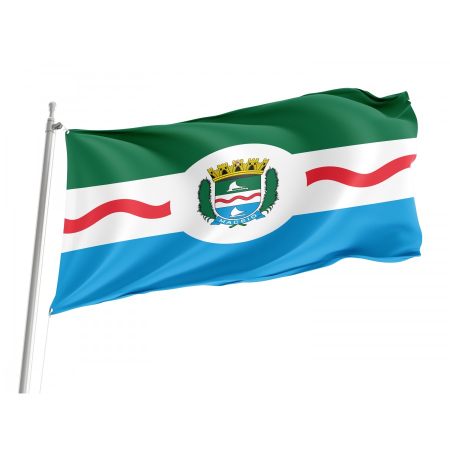 Flag Maceió, State Alagoas, Flag 3x5 outdoor - Flags for outside, Unique Design Print, Double Seams, Bright Colours, Reinforced Fabric, Size - 3x5Ft / 90x150cm, Garden flags