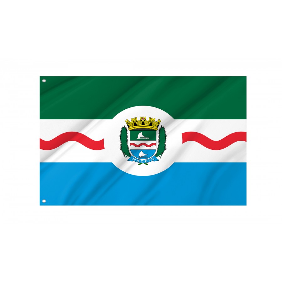 Flag Maceió, State Alagoas, Flag 3x5 outdoor - Flags for outside, Unique Design Print, Double Seams, Bright Colours, Reinforced Fabric, Size - 3x5Ft / 90x150cm, Garden flags