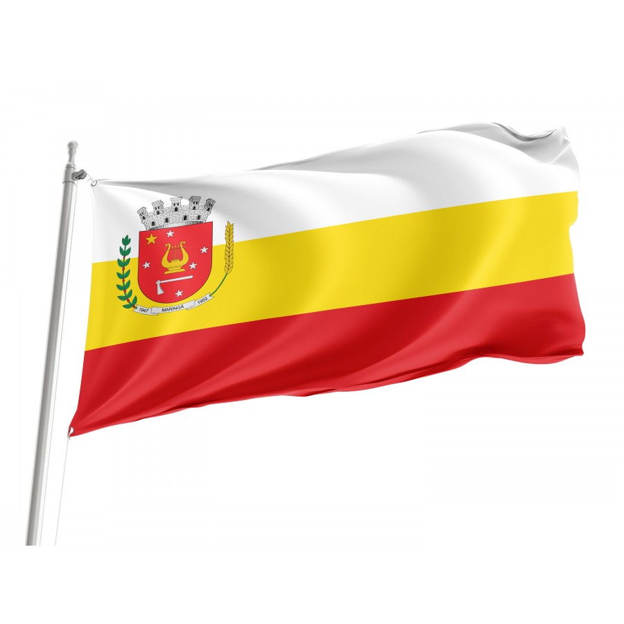 Flag Maringá, State Paraná, Flag 3x5 outdoor - Flags for outside, Unique Design Print, Double Seams, Bright Colours, Reinforced Fabric, Size - 3x5Ft / 90x150cm, Garden flags
