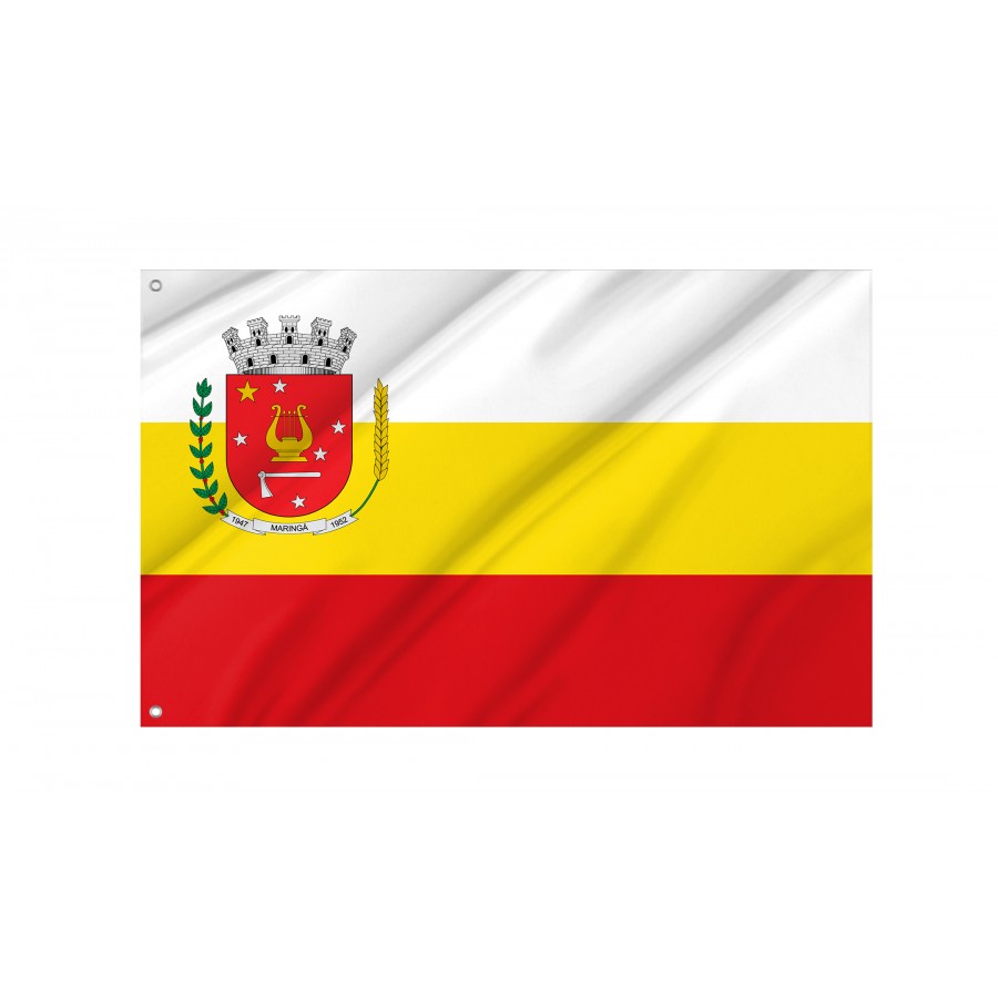 Flag Maringá, State Paraná, Flag 3x5 outdoor - Flags for outside, Unique Design Print, Double Seams, Bright Colours, Reinforced Fabric, Size - 3x5Ft / 90x150cm, Garden flags
