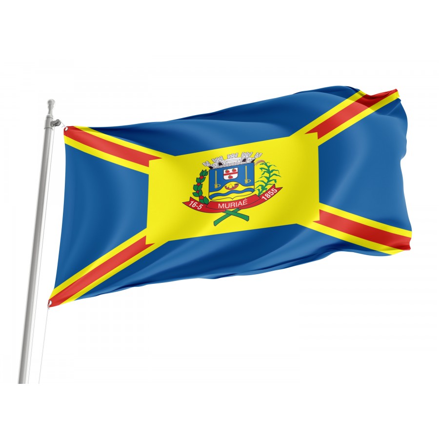Flag Muriaé, Minas Gerais, Flag 3x5 outdoor - Flags for outside, Unique Design Print, Double Seams, Bright Colours, Reinforced Fabric, Size - 3x5Ft / 90x150cm, Garden flags