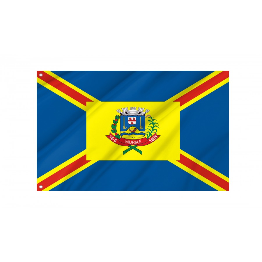 Flag Muriaé, Minas Gerais, Flag 3x5 outdoor - Flags for outside, Unique Design Print, Double Seams, Bright Colours, Reinforced Fabric, Size - 3x5Ft / 90x150cm, Garden flags