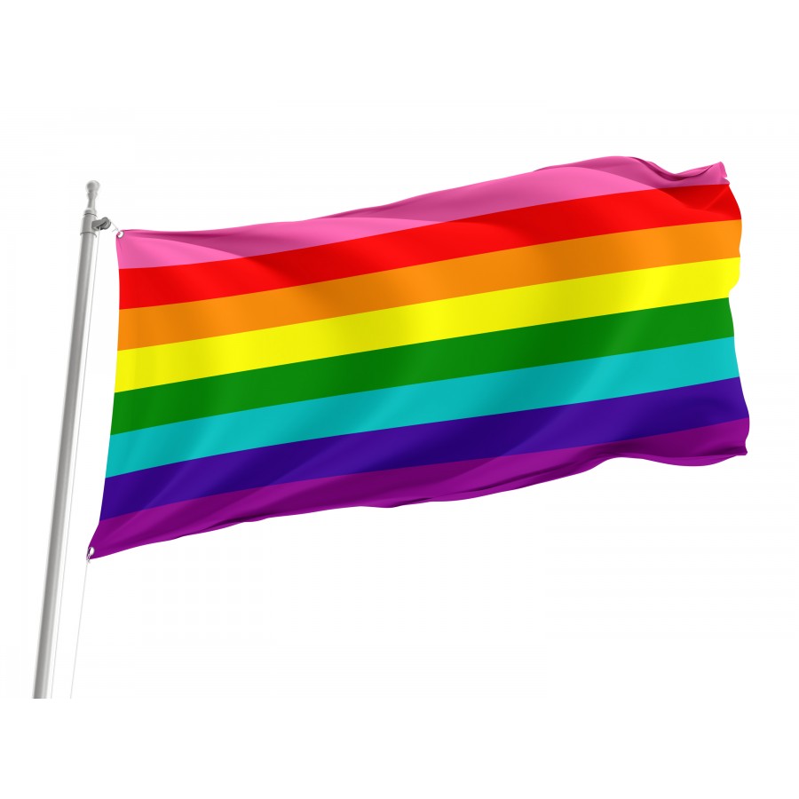 Flag of LGBTQ Rainbow Gay Pride, Unique Design Print, Flags for Indoor & Outdoor Use