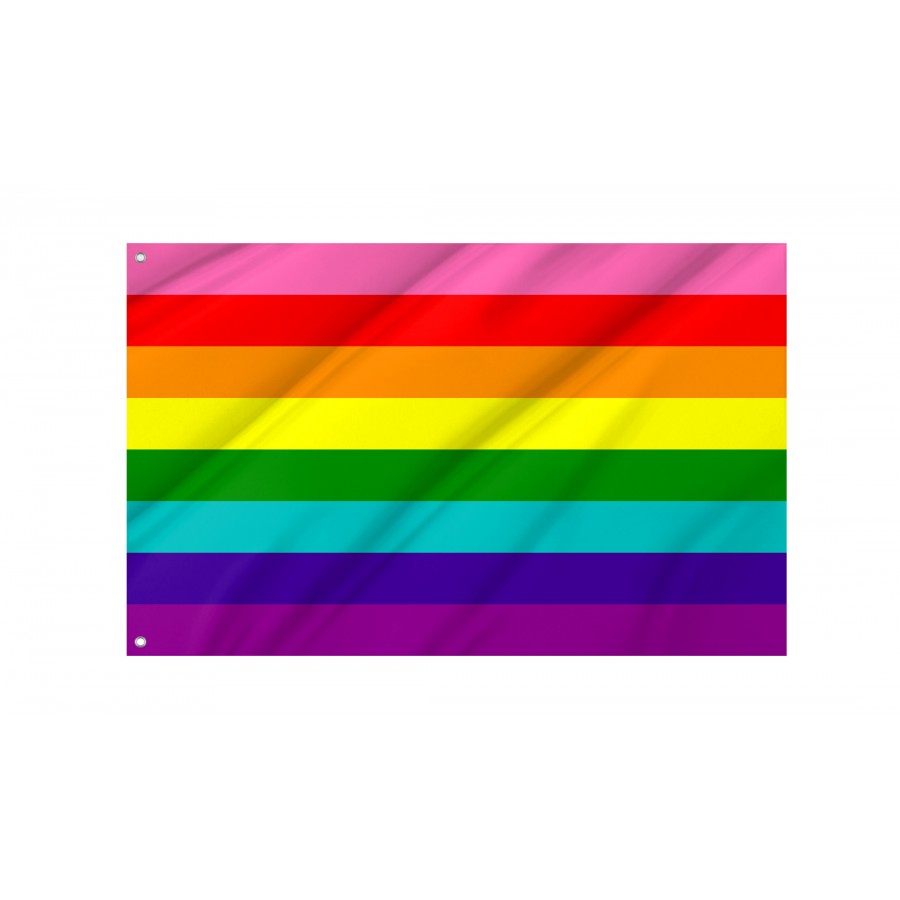 Flag of LGBTQ Rainbow Gay Pride, Unique Design Print, Flags for Indoor & Outdoor Use