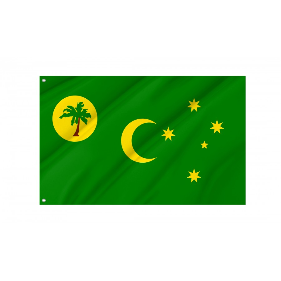 Flag of Cocos Keeling Islands, Patriotic Flags, Unique Design Print, Flags for Indoor & Outdoor Use
