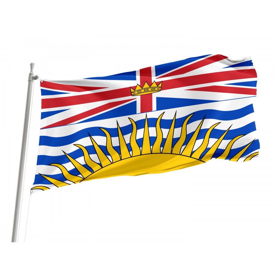 Flag of British Columbia, Patriotic Flags, Unique Design Print, Flags for Indoor & Outdoor Use, CA--3