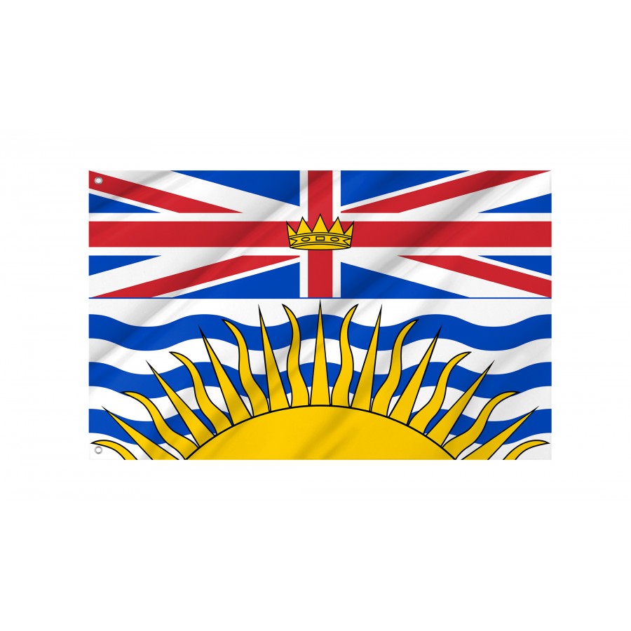 Flag of British Columbia, Patriotic Flags, Unique Design Print, Flags for Indoor & Outdoor Use, CA--3