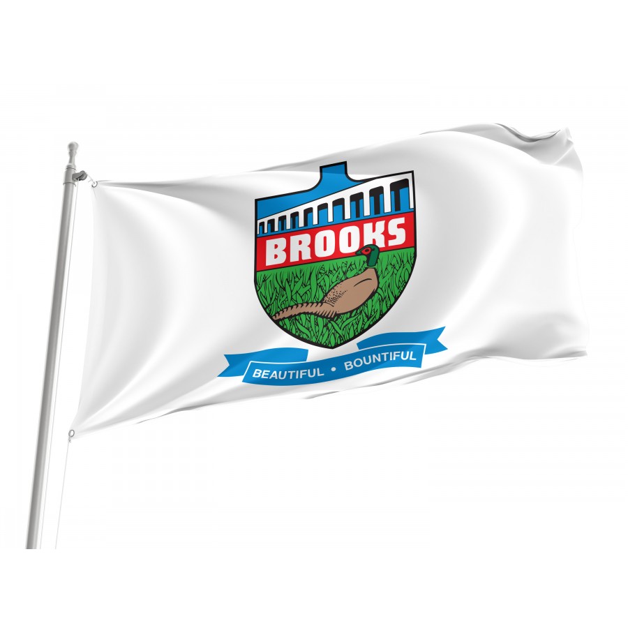Flag of Brooks, Patriotic Flags, Unique Design Print, Flags for Indoor & Outdoor Use, CA--10