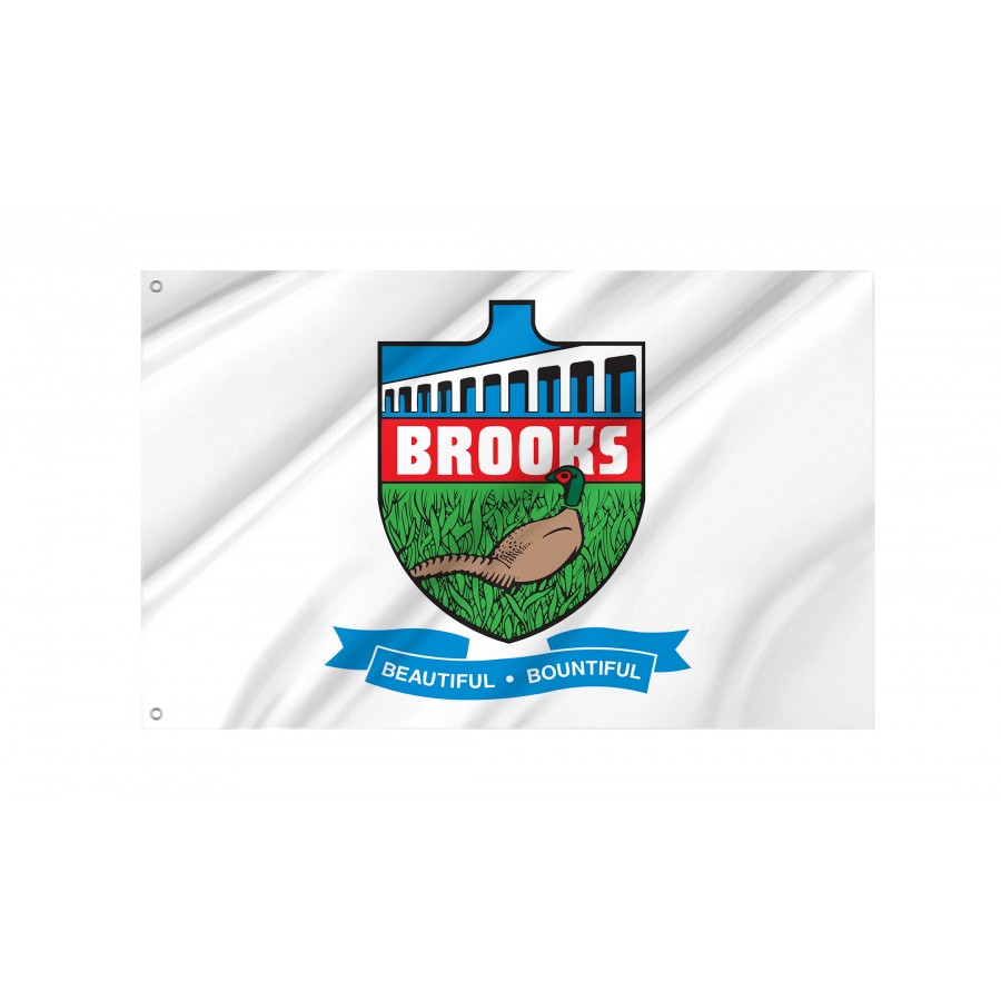 Flag of Brooks, Patriotic Flags, Unique Design Print, Flags for Indoor & Outdoor Use, CA--10