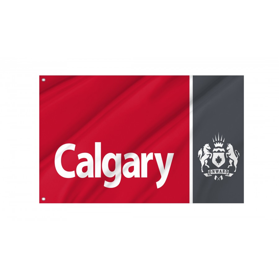 Flag of Calgary, Patriotic Flags, Unique Design Print, Flags for Indoor & Outdoor Use, CA--11