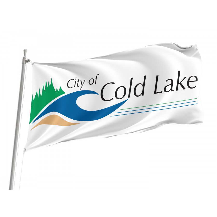 Flag of Cold Lake, Patriotic Flags, Unique Design Print, Flags for Indoor & Outdoor Use, CA--13