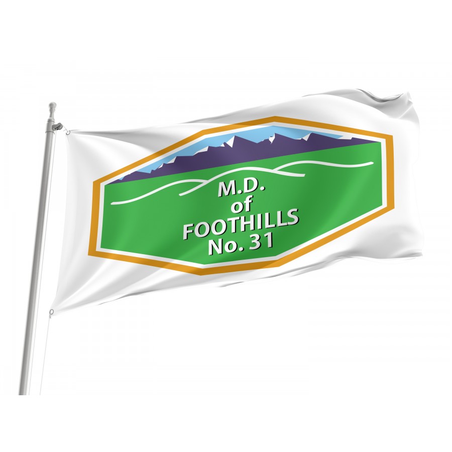 Flag of Foothills County, Patriotic Flags, Unique Design Print, Flags for Indoor & Outdoor Use, CA--17