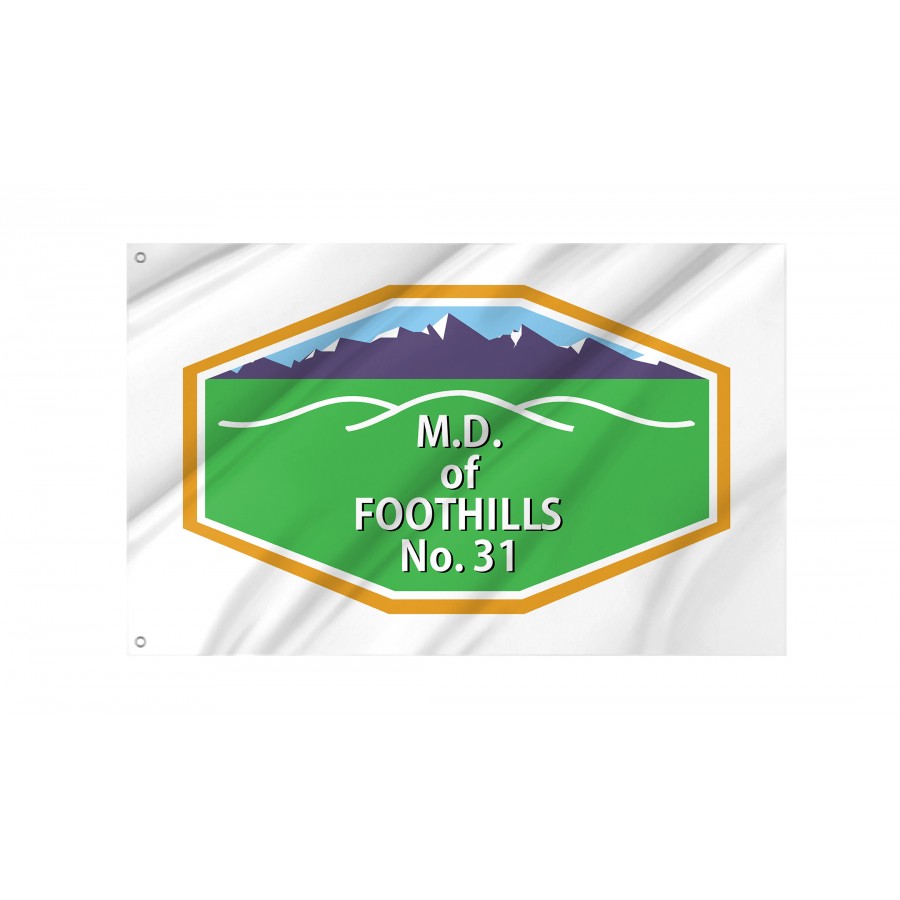 Flag of Foothills County, Patriotic Flags, Unique Design Print, Flags for Indoor & Outdoor Use, CA--17