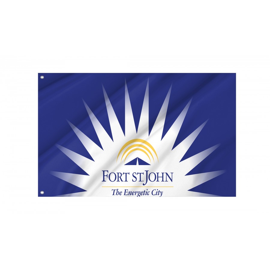 Flag of Fort St. John, Patriotic Flags, Unique Design Print, Flags for Indoor & Outdoor Use, CA--37