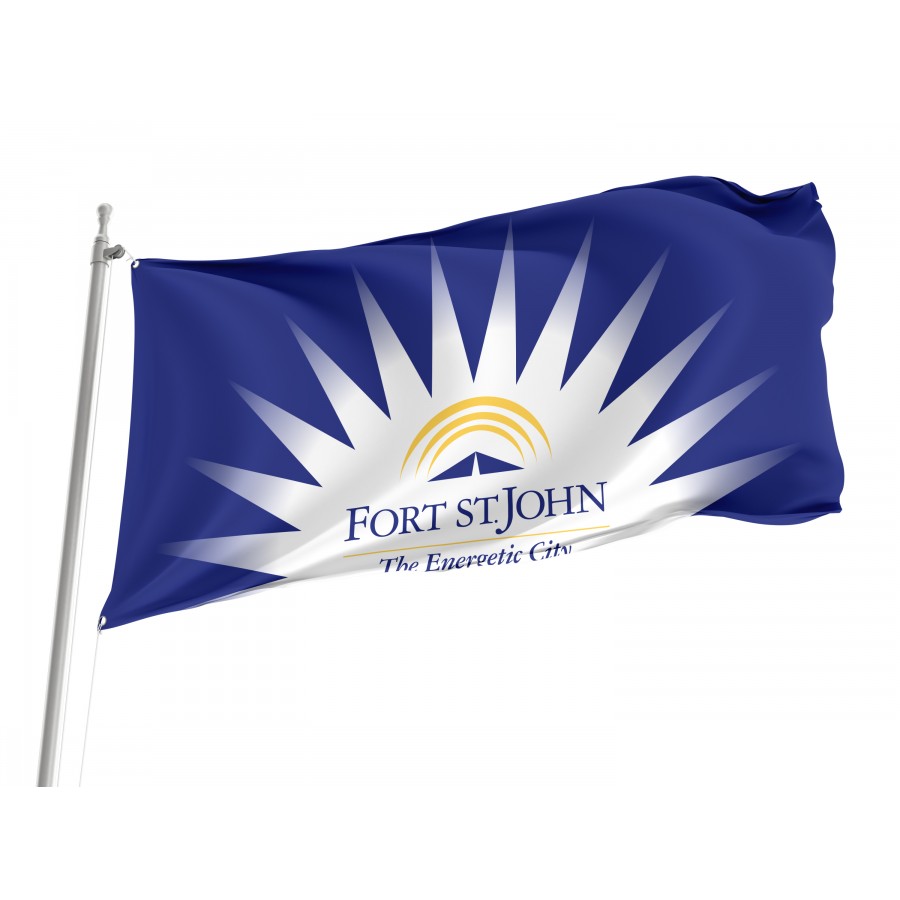 Flag of Fort St. John, Patriotic Flags, Unique Design Print, Flags for Indoor & Outdoor Use, CA--37