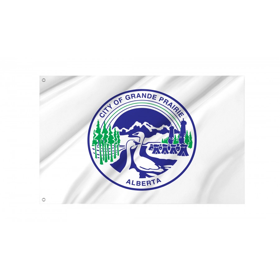 Flag of Grande Prairie, Patriotic Flags, Unique Design Print, Flags for Indoor & Outdoor Use, CA--20