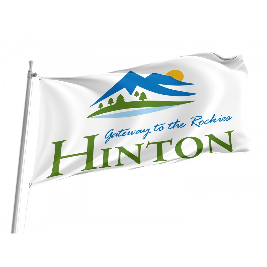 Flag of Hinton, Patriotic Flags, Unique Design Print, Flags for Indoor & Outdoor Use, CA--21