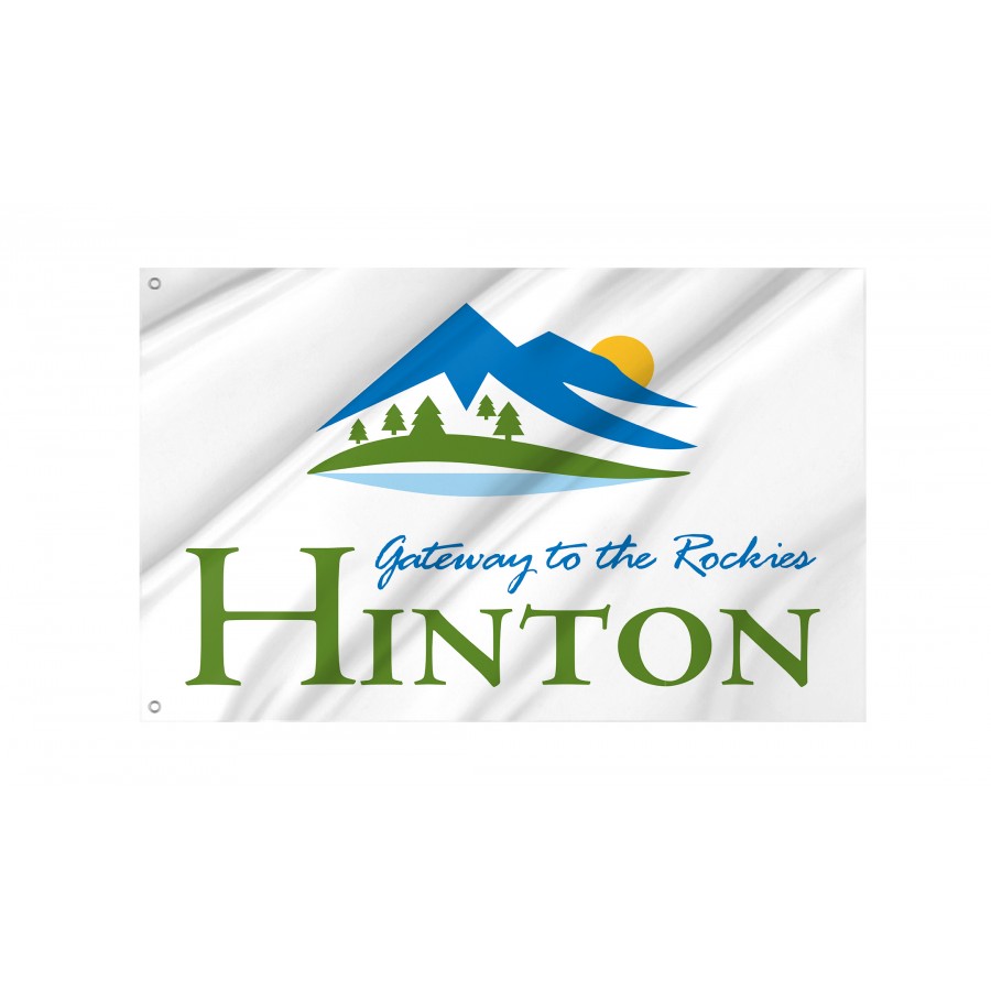 Flag of Hinton, Patriotic Flags, Unique Design Print, Flags for Indoor & Outdoor Use, CA--21