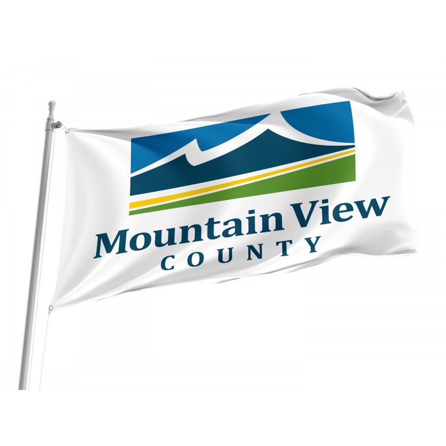 Flag of Mountain View County, Patriotic Flags, Unique Design Print, Flags for Indoor & Outdoor Use, CA--24