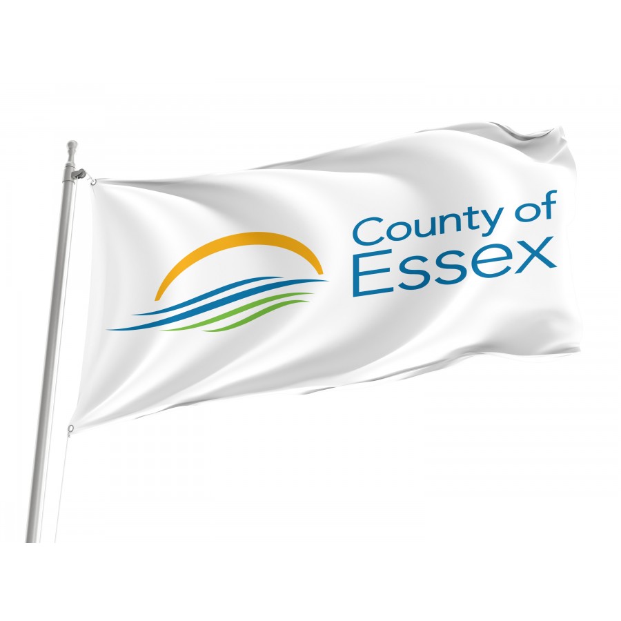 Essex County, Ontario White Flag, Patriotic Flags, Unique Design Print, Flags for Indoor & Outdoor Use