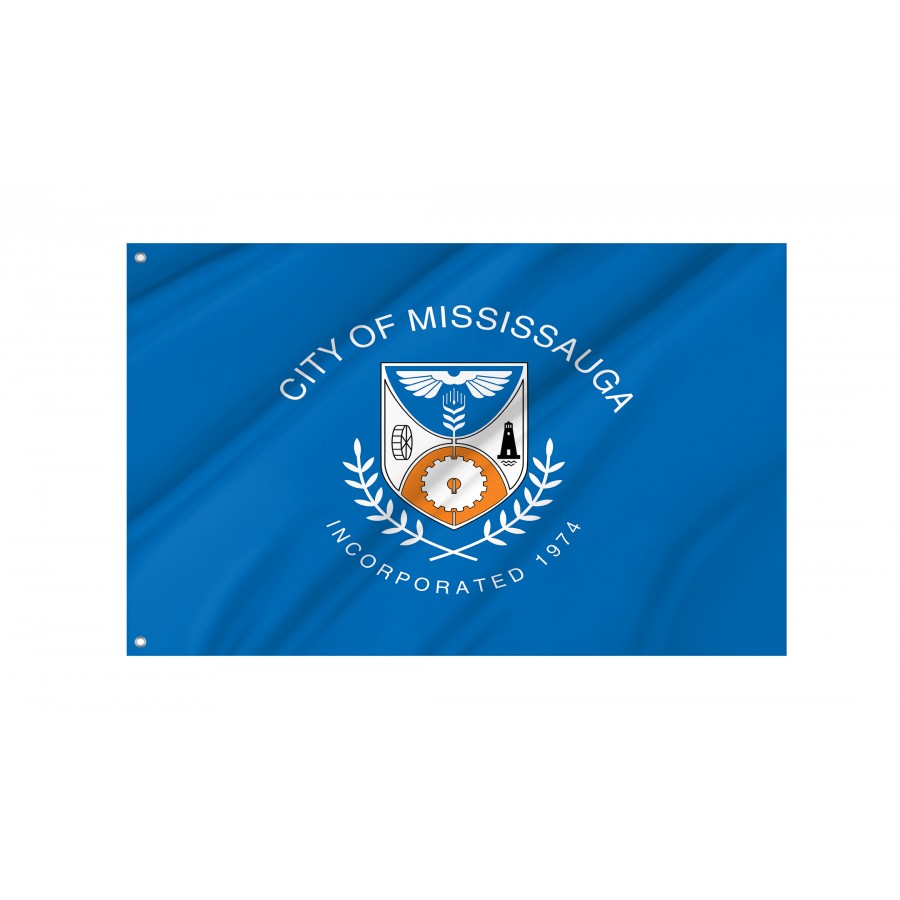 Flag of Mississauga, Ontario, Patriotic Flags, Unique Design Print, Flags for Indoor & Outdoor Use