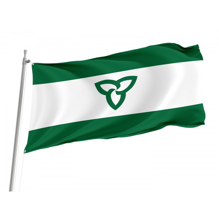 Flag of Ontario Green Ensign, Patriotic Flags, Unique Design Print, Flags for Indoor & Outdoor Use