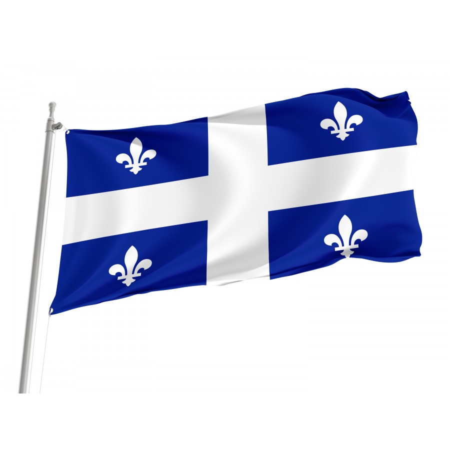 Flag of Quebec, Patriotic Flags, Unique Design Print, Flags for Indoor & Outdoor Use, CA--7