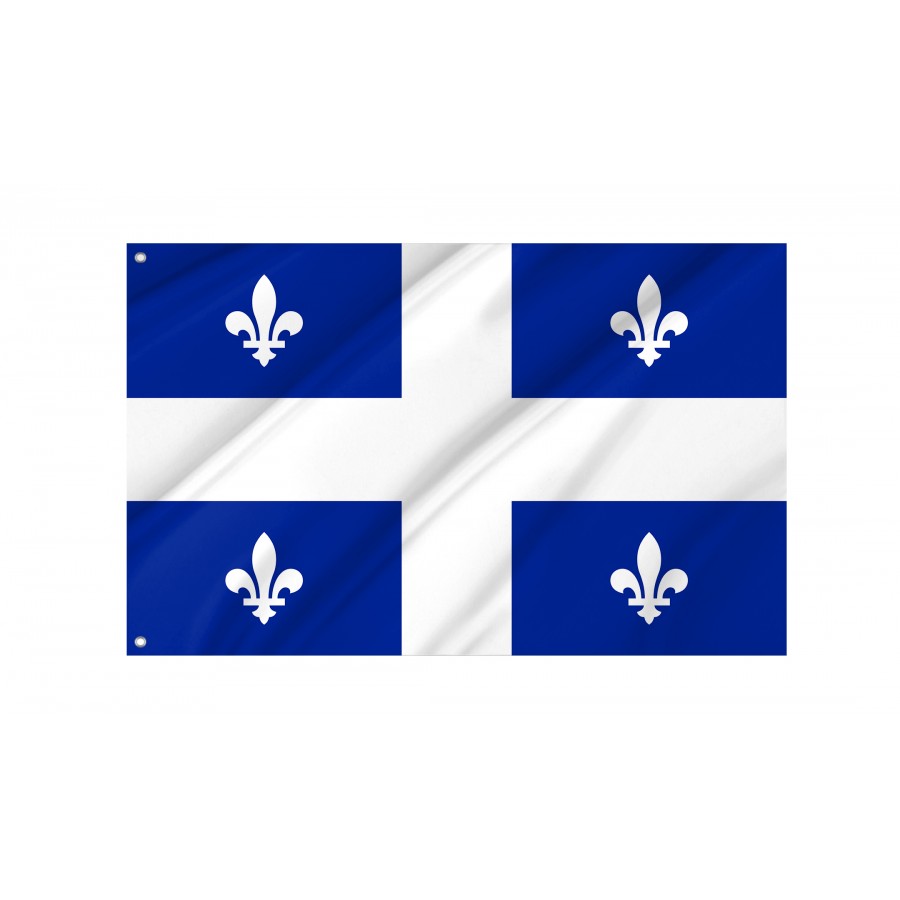 Flag of Quebec, Patriotic Flags, Unique Design Print, Flags for Indoor & Outdoor Use, CA--7