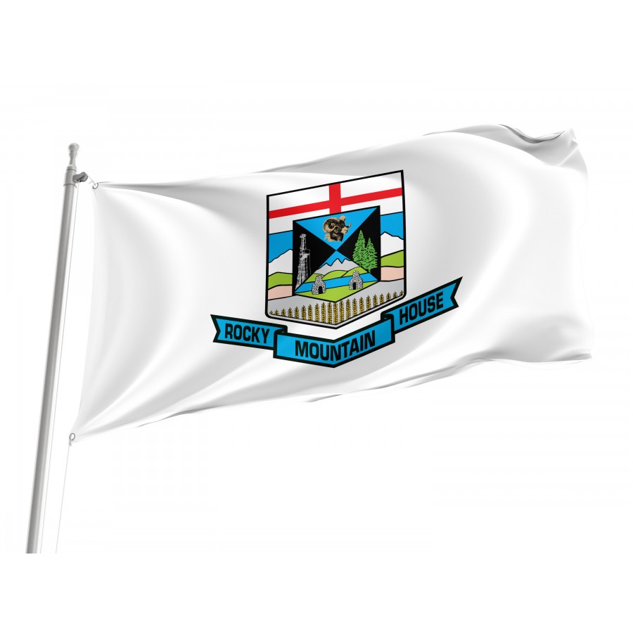 Flag of Rocky Mountain House, Patriotic Flags, Unique Design Print, Flags for Indoor & Outdoor Use, CA--26