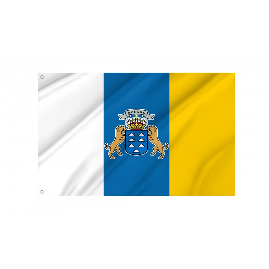 Flag Of Canary Islands, Patriotic Flags, Unique Design Print, Flags For Indoor & Outdoor Use - High Quality Canary Islands for Indoor and Outdoor Use