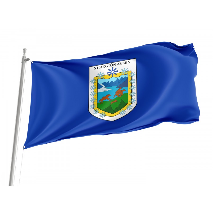 Flag of Aysen, Chile versión Azul, Patriotic Flags, Unique Design Print, Flags for Indoor & Outdoor Use