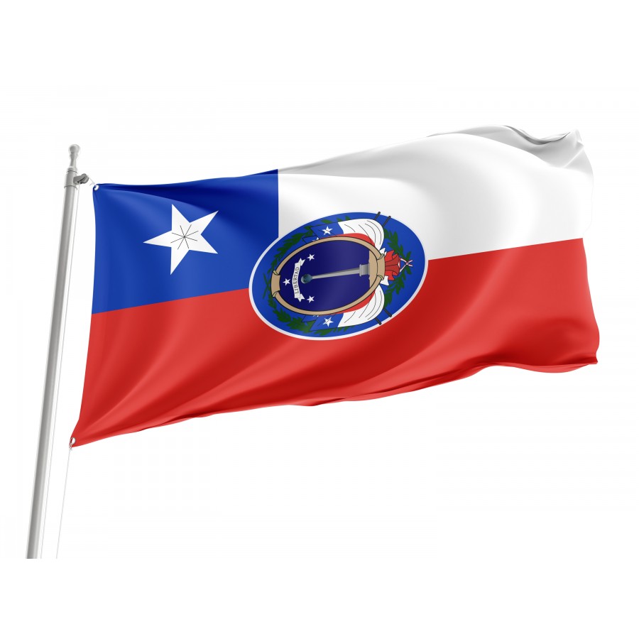 Flag of Reconstruction of The Flag of Chile Used in The Proclamation of Independence, Patriotic Flags, Unique Design Print, Flags for Indoor & Outdoor Use