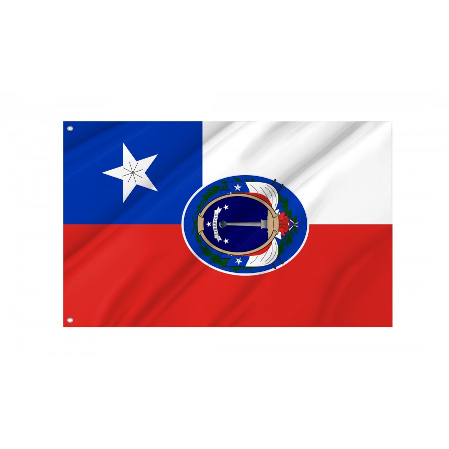 Flag of Reconstruction of The Flag of Chile Used in The Proclamation of Independence, Patriotic Flags, Unique Design Print, Flags for Indoor & Outdoor Use