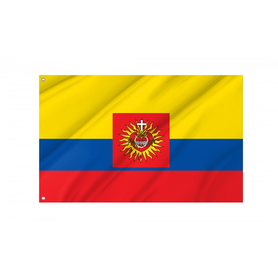 Flag of Ecuador, With the Sacred Heart of Jesus, the Immaculate Heart of Mary, Unique Design Print, Flags for Indoor & Outdoor Use