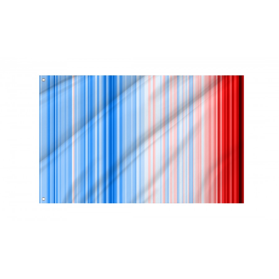 Climate Warming Stripes Flag, Patriotic Flags, Unique Design Print, Flags for Indoor & Outdoor Use