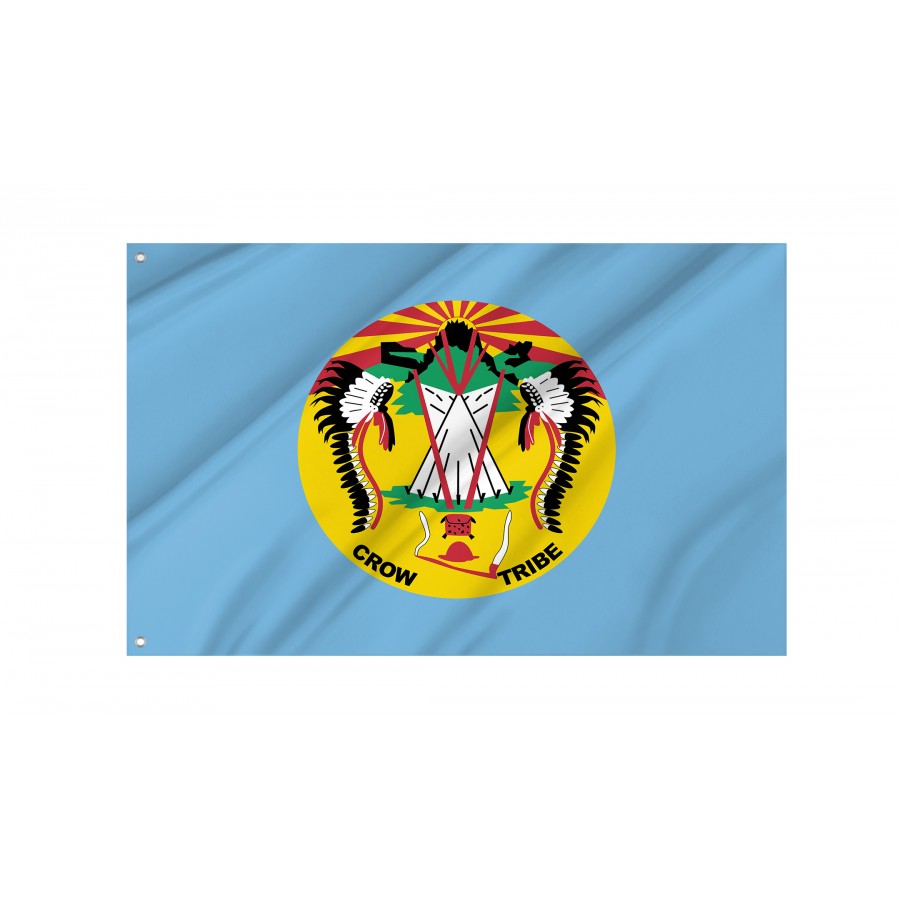 Crow Tribe Flag, Unique Design Print
