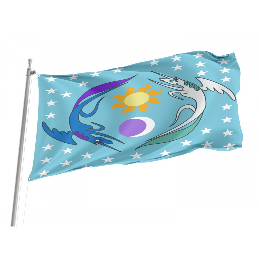 Flag of Equestria, Patriotic Flags, Unique Design Print, Flags for Indoor & Outdoor Use
