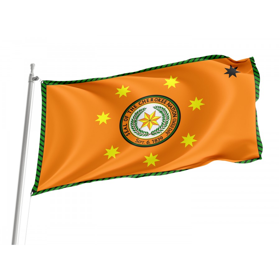 Flag of Cherokee Nation, Patriotic Flags, Unique Design Print, Flags for Indoor & Outdoor Use