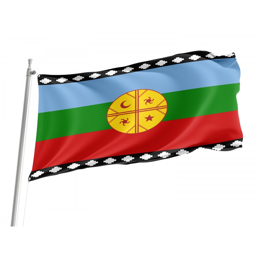 Flag of Mapuches, Patriotic Flags, Unique Design Print, Flags for Indoor & Outdoor Use