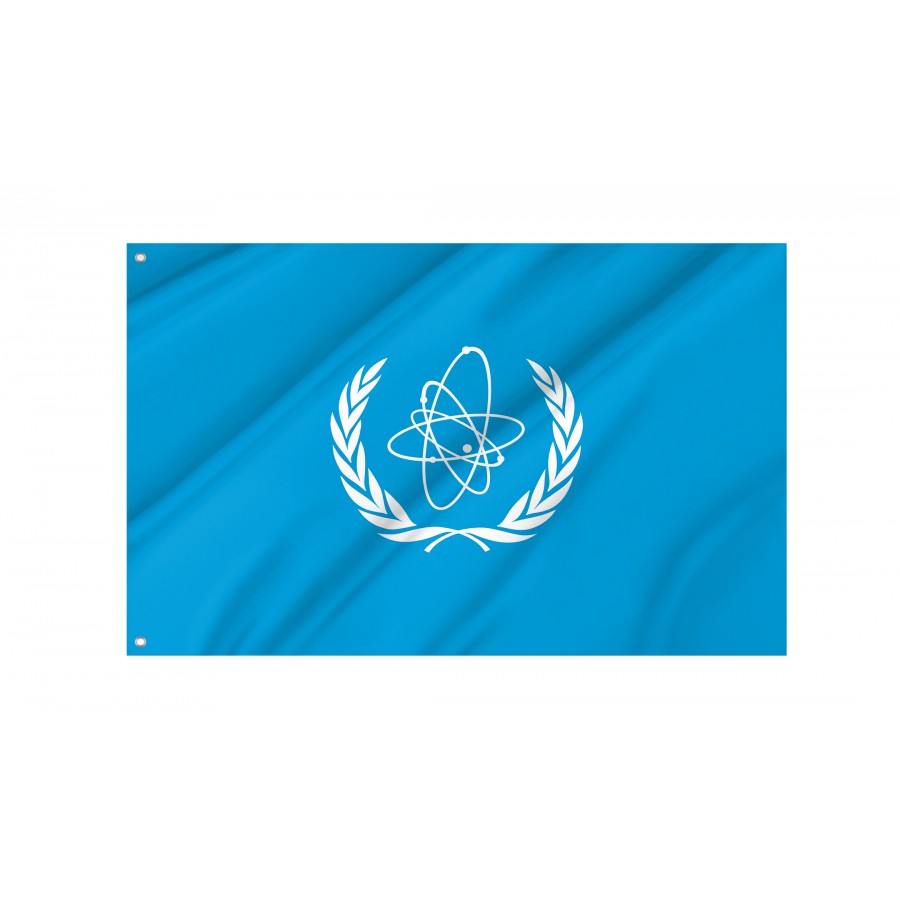 Flag of International Atomic Energy Agency (IAEA), Unique Design Print, Flags for Indoor & Outdoor Use