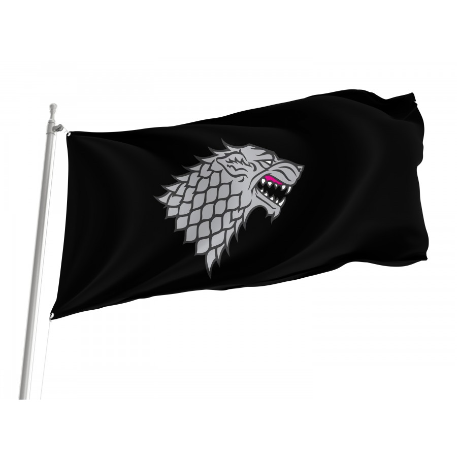 Game of Thrones House Stark Black Flag, Unique Design Print, Flags for Indoor & Outdoor Use