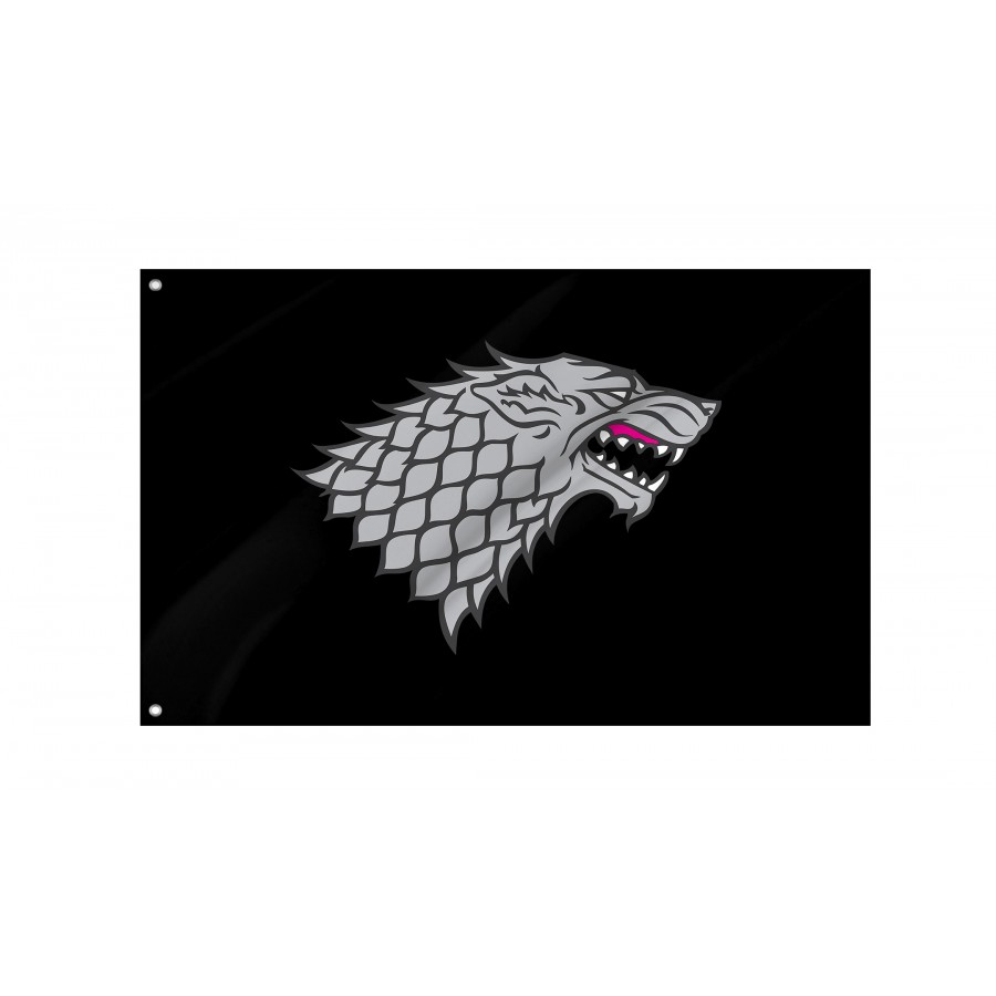 Game of Thrones House Stark Black Flag, Unique Design Print, Flags for Indoor & Outdoor Use