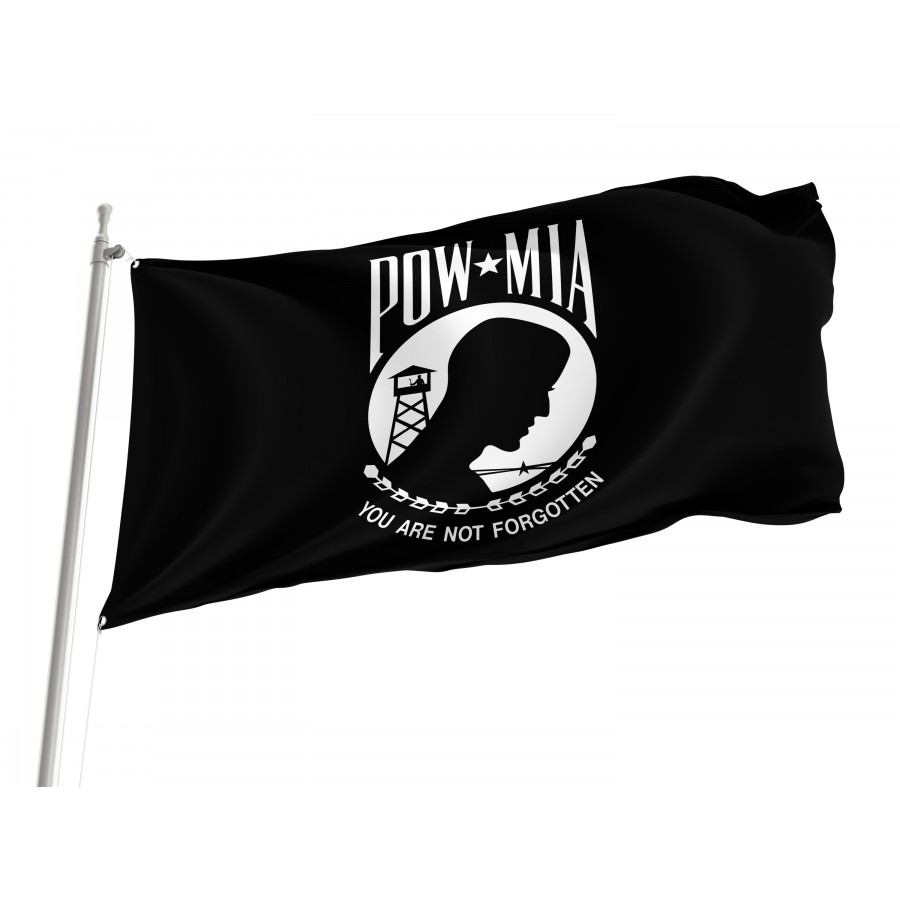 Flag of Pow Mia, Patriotic Flags, Unique Design Print, Flags for Indoor & Outdoor Use
