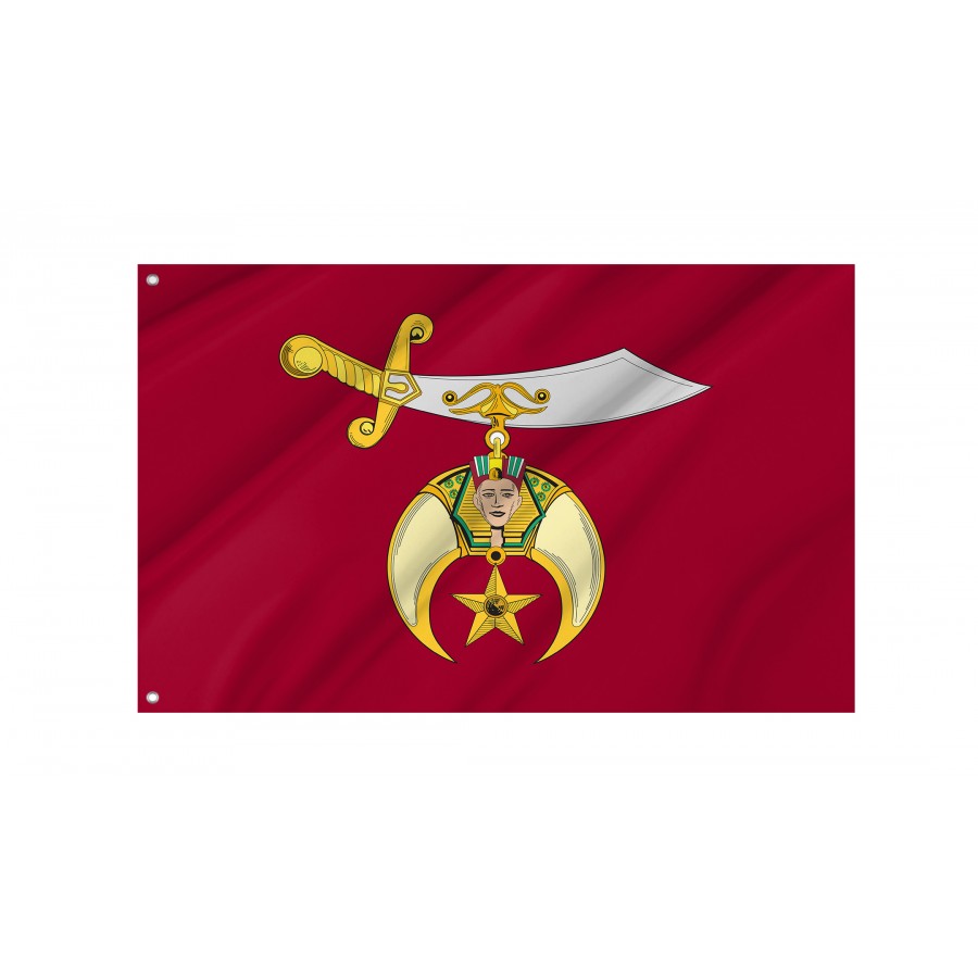 Shriner Flag, Unique Design Print, Patriotic Flags